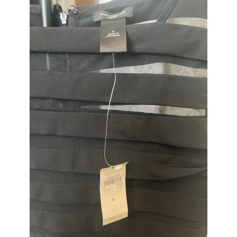 Ann Taylor Women Size 6 Black Dress Sleeveless Lined Sophisticated NEW - Picture 2 of 7